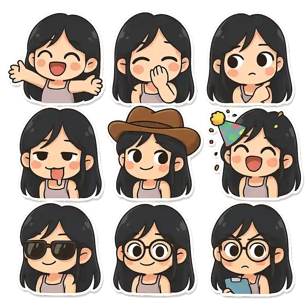 chibi_emoji_stickers_5 - emoji_type chibi template