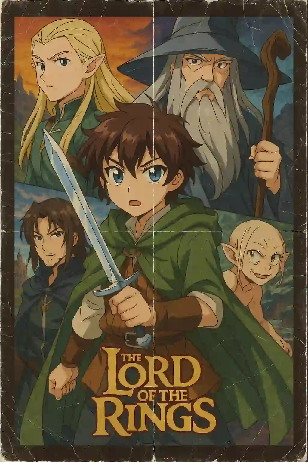 retro_anime_styled_movie_poster - photo chibi template